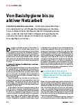 Vorschauseite 1: Von Basishygiene bis zu aktiver Netzarbeit