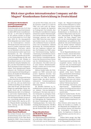 Vorschauseite 1: Blick einer großen internationalen Company auf die Magnet®-Krankenhaus-Entwicklung in Deutschland