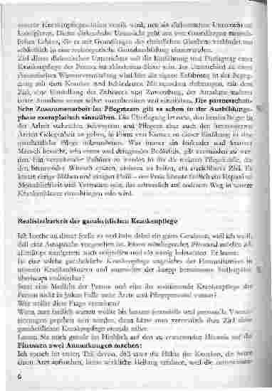 Vorschauseite 6: Der ganze Mensch - Fragen und Überlegungen der Krankenpflege im Krankenhaus