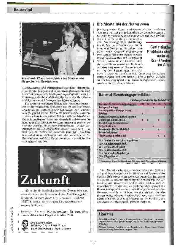 Vorschauseite 2: Hausnotruf schafft Zufriedenheit - Eine Umfrage unter NutzerInnen von Hausnotrufsystemen beseitigt einige Irrtümer der Vergangenheit