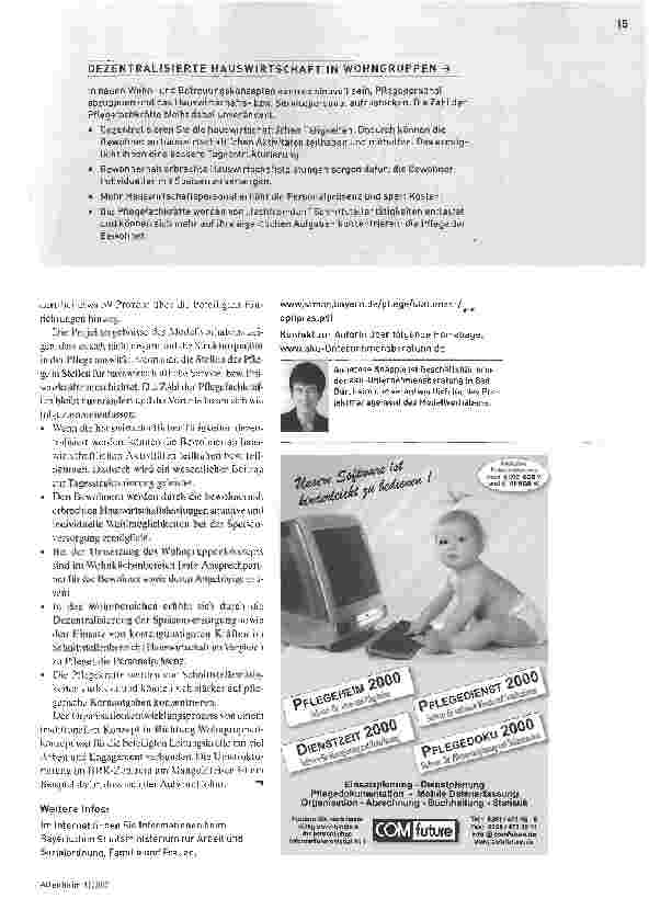 Vorschauseite 4: Mehr Hauswirtschaft - mehr Präsenz