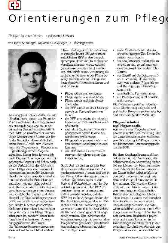 Vorschauseite 1: Orientierungen zum Pflegeprozeß Plädoyer für einen kritisch-distanzierten Umgang