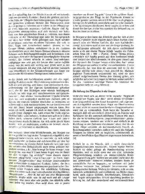 Vorschauseite 4: Gruppengespräche als pflegerische Herausforderung Ein Erfahrungsbericht aus der Arbeit mit Suchtkranken