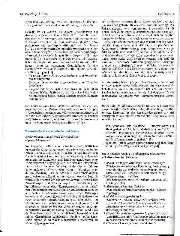 Vorschauseite 5: Gruppengespräche als pflegerische Herausforderung Ein Erfahrungsbericht aus der Arbeit mit Suchtkranken