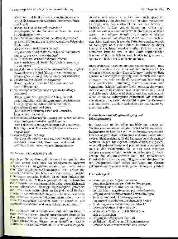 Vorschauseite 6: Gruppengespräche als pflegerische Herausforderung Ein Erfahrungsbericht aus der Arbeit mit Suchtkranken