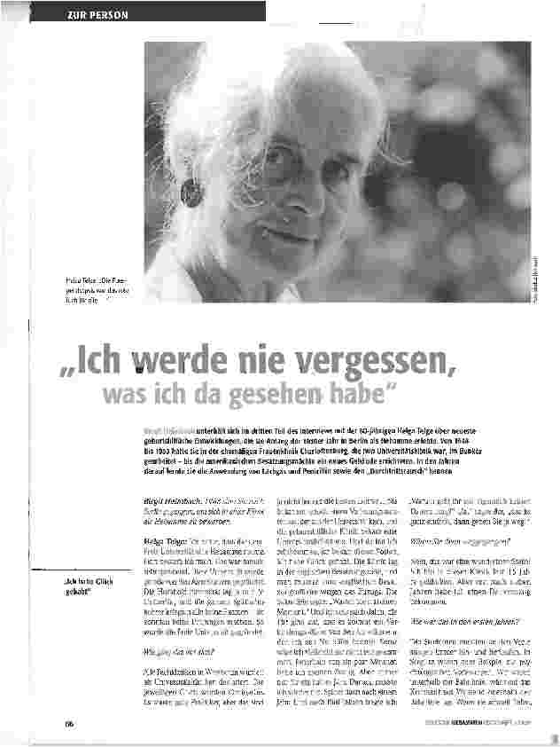 Vorschauseite 1: Ich werde nie vergessen, was ich da gesehen habe