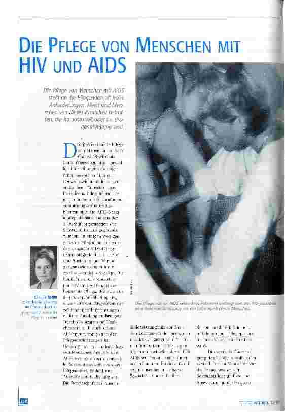 Vorschauseite 1: Die Pflege von Menschen mit HIV und AIDS