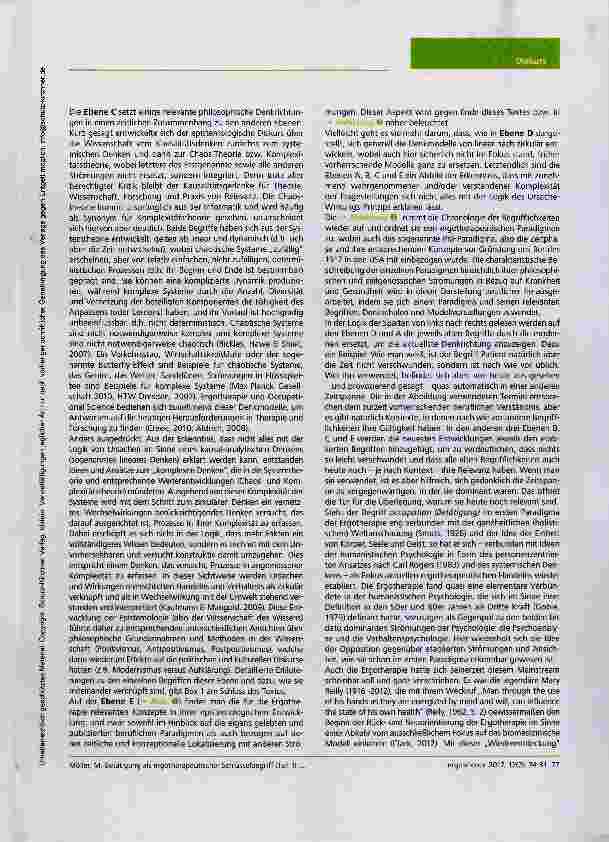 Vorschauseite 4: Betätigung (occupation) als ergotherapeutischer Schlüsselbegriff und seine epistemologischen Anpassungen im Verlauf von 100 Jahren Berufsgeschichte: analytischer Überblick und Aus…
