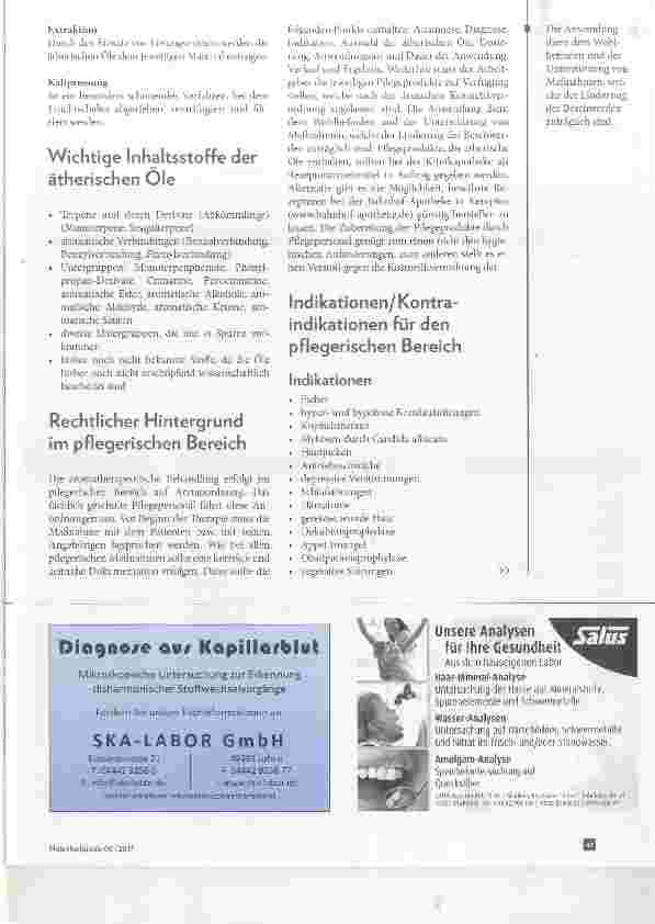 Vorschauseite 4: Aromatherapie im intensiv-medizinischen Bereich