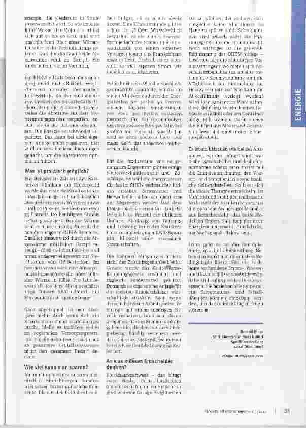 Vorschauseite 2: Kraft-Wärme-Kopplung spart Kosten