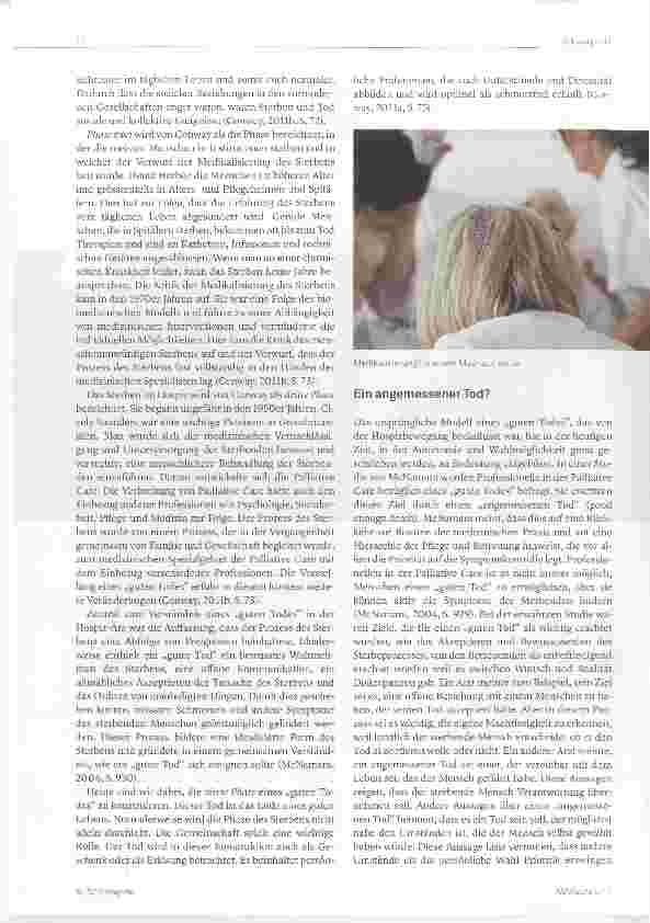 Vorschauseite 2: Ein guter Tod, Palliative Care und Medikalisierung des Sterbens