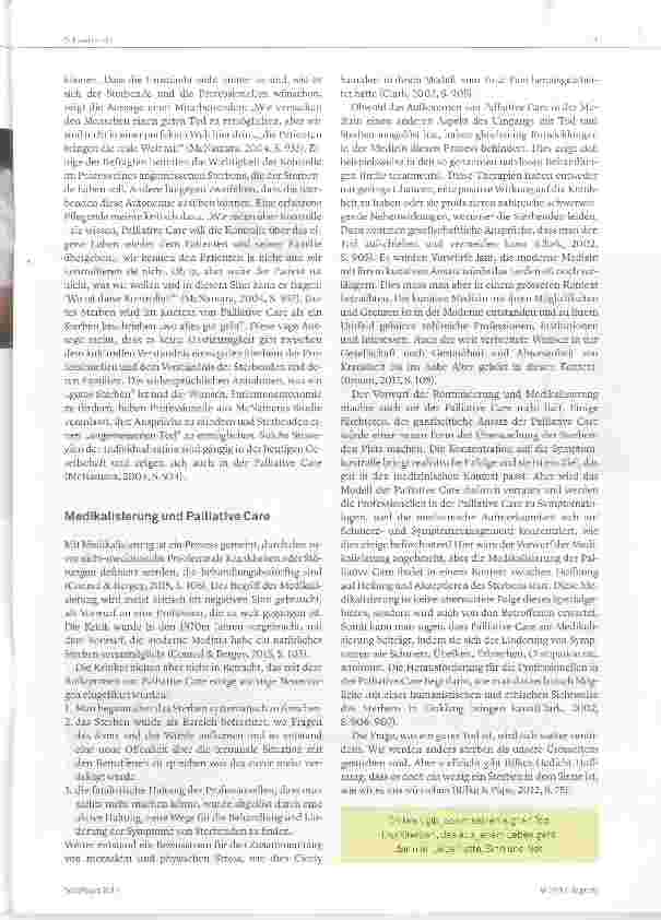 Vorschauseite 3: Ein guter Tod, Palliative Care und Medikalisierung des Sterbens