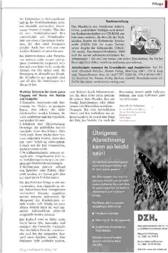 Vorschauseite 2: Risiko: Nadelstichverletzungen
