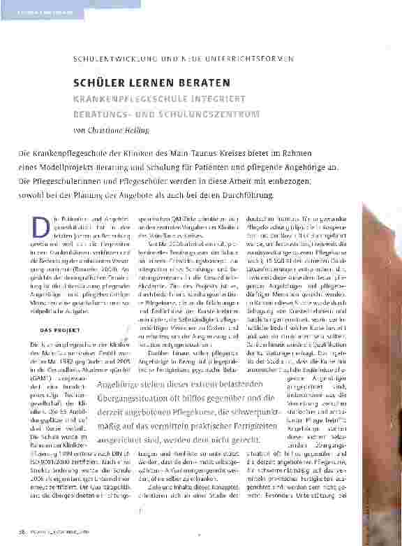 Vorschauseite 1: SCHÜLER LERNEN BERATEN
