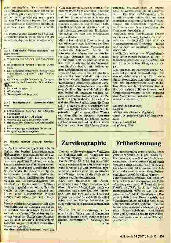 Vorschauseite 2: Kontrollierte Hypotension in der Neurochirurgie