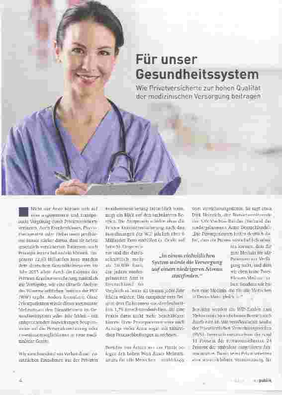 Vorschauseite 1: Für unser Gesundheitssystem