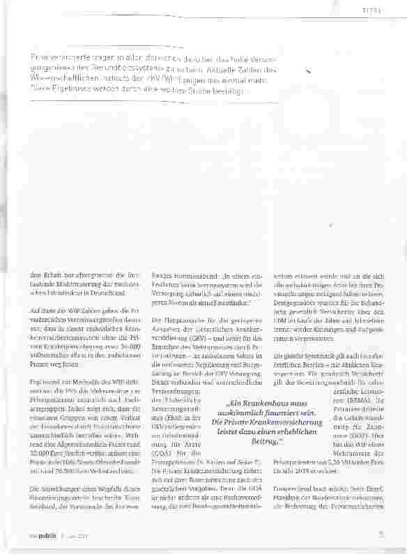 Vorschauseite 2: Für unser Gesundheitssystem