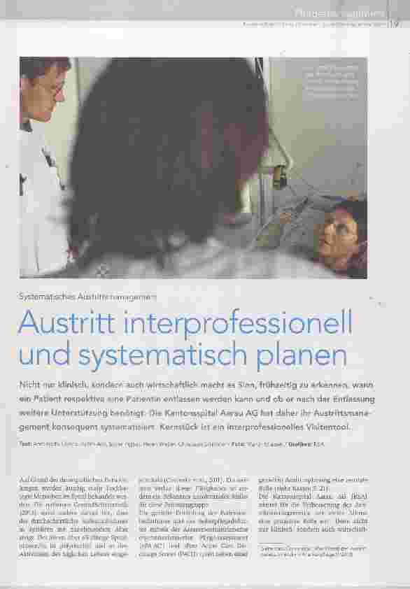Vorschauseite 1: Austritt interprofessionell und systematisch planen