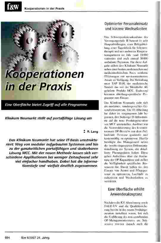 Vorschauseite 1: Kooperationen in der Praxis