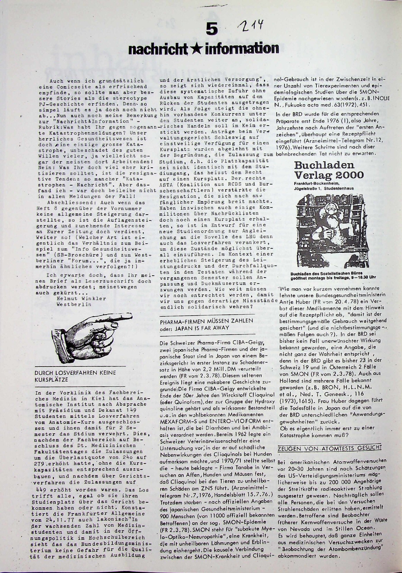 Vorschauseite 2: Nachricht* Information