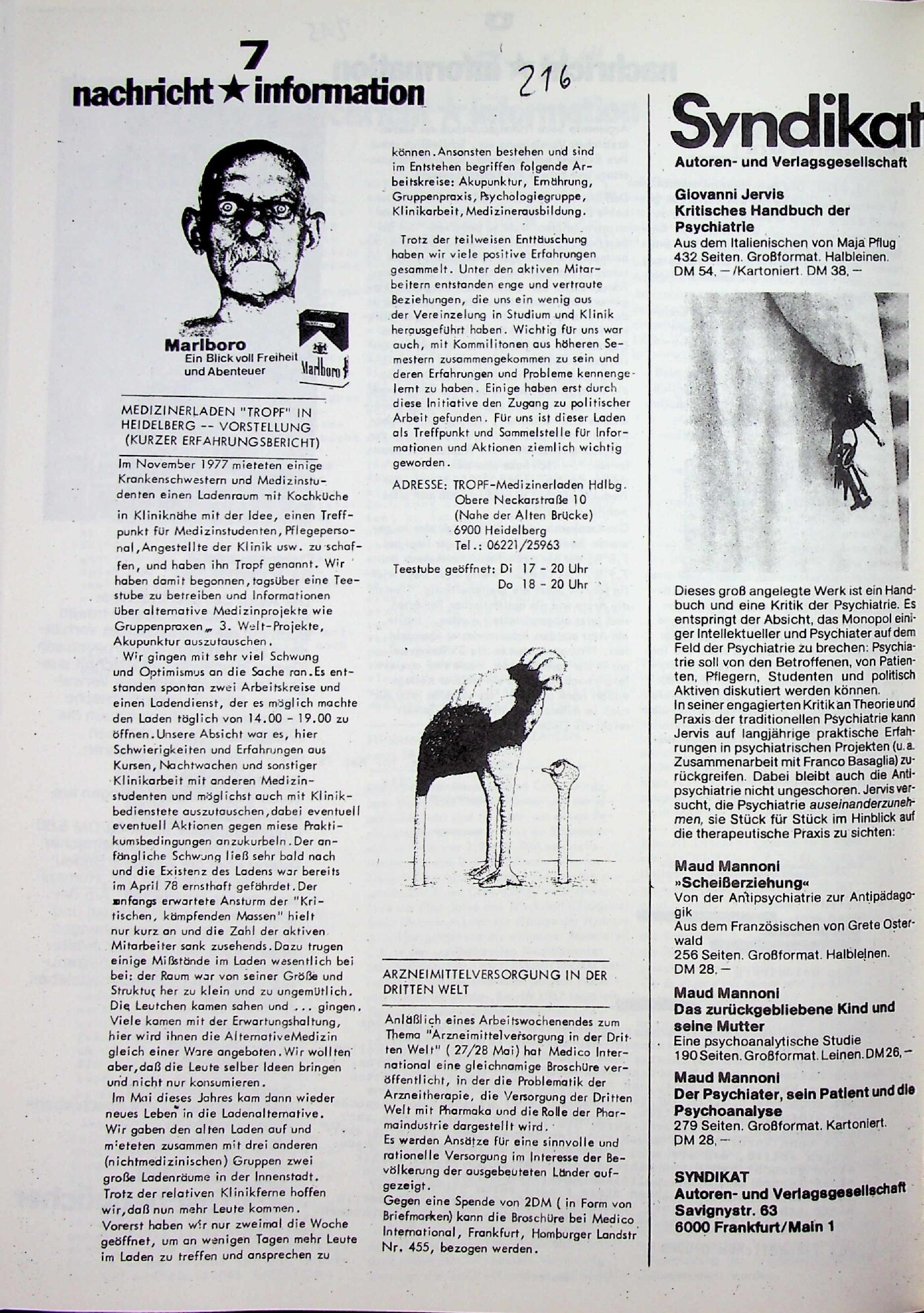 Vorschauseite 4: Nachricht* Information
