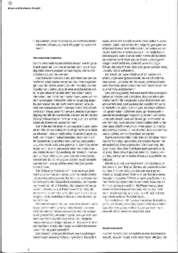 Vorschauseite 2: Altern und Sterben in Würde?