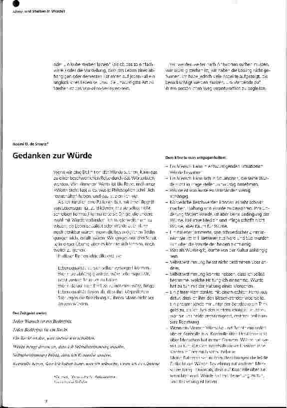 Vorschauseite 4: Altern und Sterben in Würde?