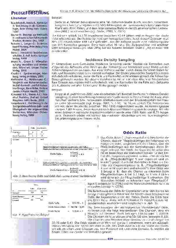Vorschauseite 4: Methodische Aspekte für den Einsatz von Fall-Kontroll-Studien in der Pflegewissenschaft