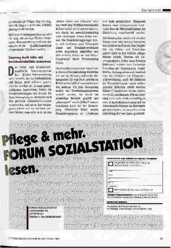 Vorschauseite 4: Im Würgegriff der Schlankmacher Die Auswirkungen betriebswirtschaftlicher Steuerungsmodelle auf ambulante Pflegedienste