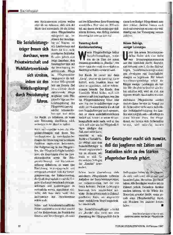 Vorschauseite 5: Im Würgegriff der Schlankmacher Die Auswirkungen betriebswirtschaftlicher Steuerungsmodelle auf ambulante Pflegedienste
