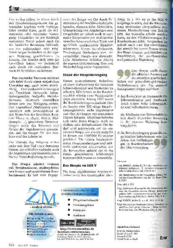 Vorschauseite 3: Das Hospiz Die konsequente Antwort auf gesundheitspolitische und gesellschaftliche Veränderungen