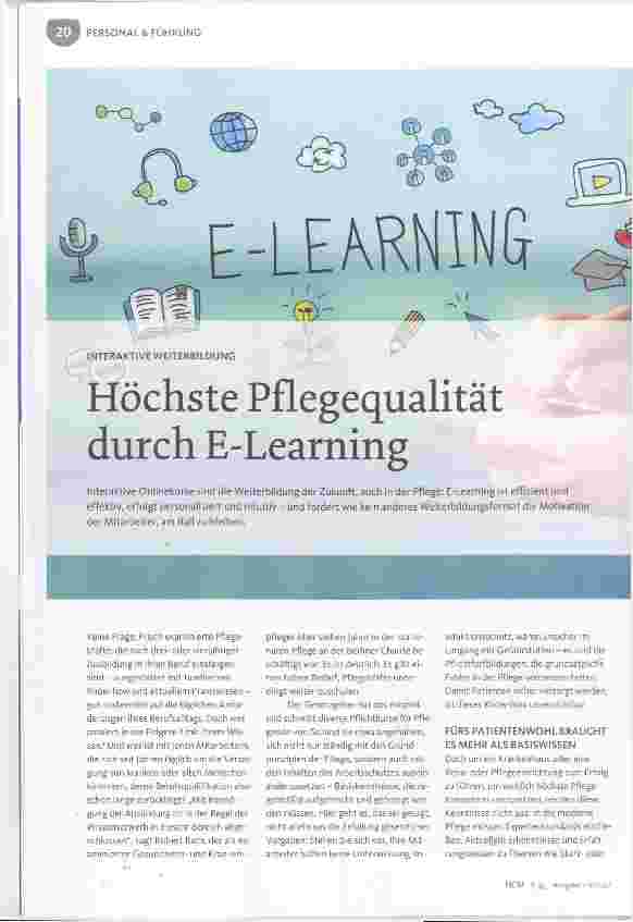 Vorschauseite 1: Höchste Pflegequalität durch E-Learning