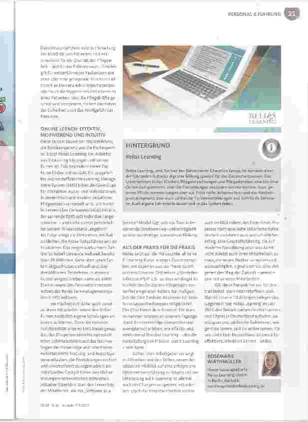 Vorschauseite 2: Höchste Pflegequalität durch E-Learning