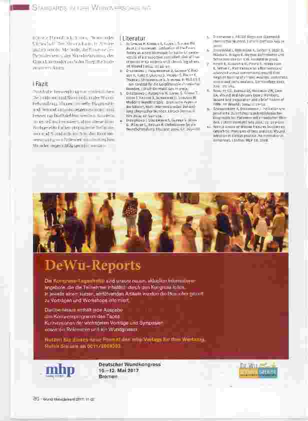 Vorschauseite 6: Standards des ICW e. V. für die Diagnostik und Therapie chronischer Wunden