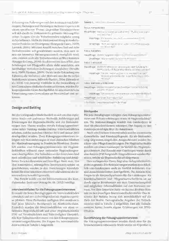 Vorschauseite 3: Entwicklung eines Curriculums für Hygienefachkräfte zur Qualifikation von hygienebeauftragten Pflegenden