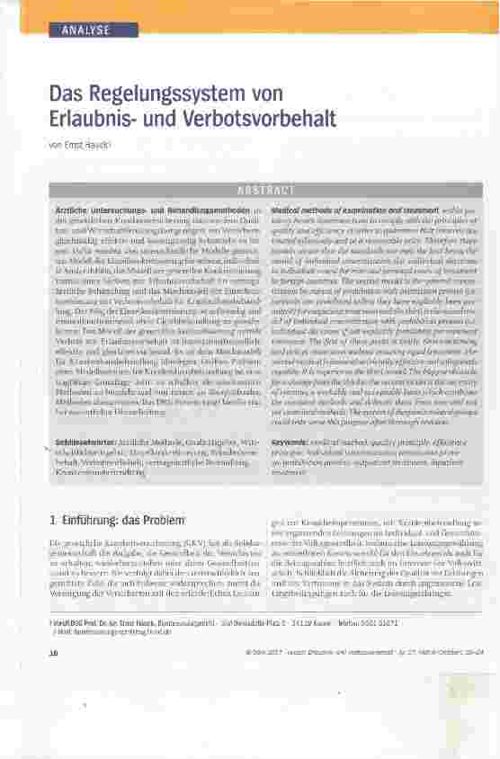 Vorschauseite 1: Das Regelungssystem von Erlaubnisund Verbotsvorbehalt