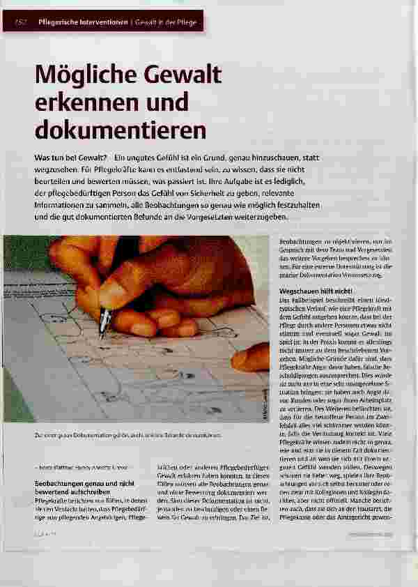 Vorschauseite 1: Mögliche Gewalt erkennen und dokumentieren