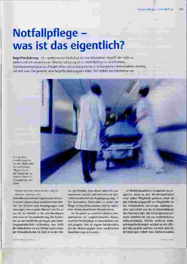 Vorschauseite 1: Notfallpflege was ist das eigentlich?