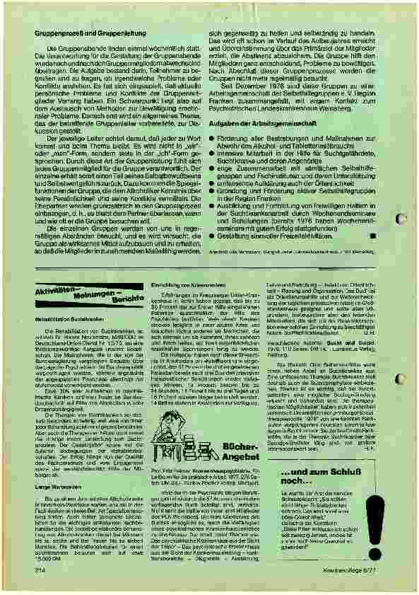 Vorschauseite 2: Aufbau ambulanter Alkoholiker-Selbsthilfegruppen