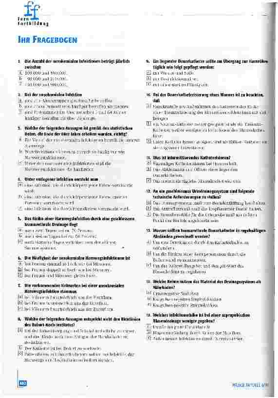 Vorschauseite 6: Nosokomiale Harnwegsinfektionen