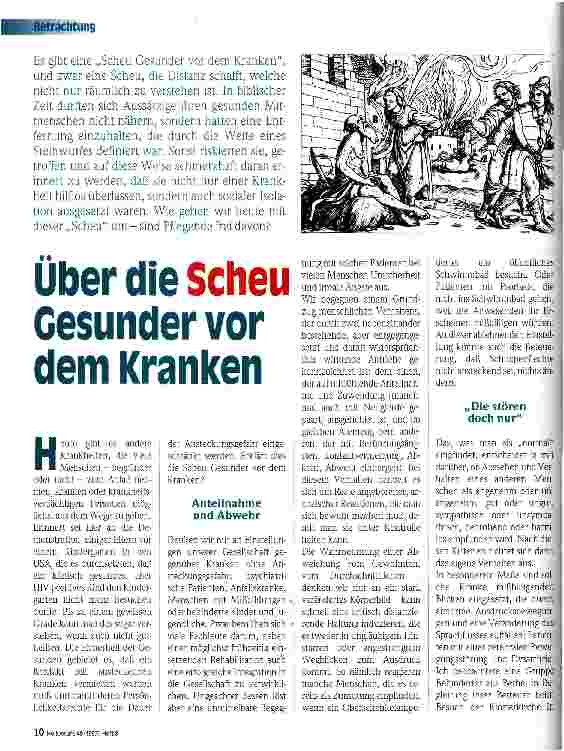 Vorschauseite 1: Über die Scheu Gesunder vor dem Kranken