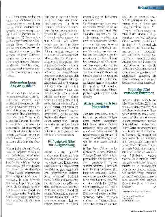 Vorschauseite 2: Über die Scheu Gesunder vor dem Kranken