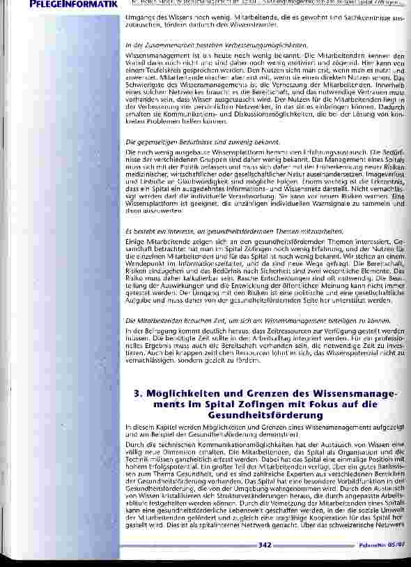 Vorschauseite 6: Wissensmanagement im Spital