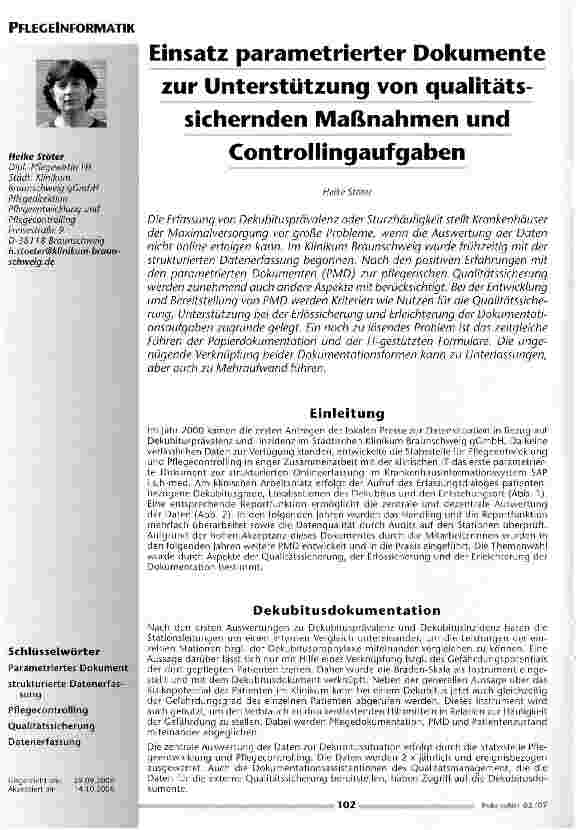 Vorschauseite 1: Einsatz parametrierter Dokumente zur Unterstützung von qualitätssichernden Maßnahmen und Controllingaufgaben