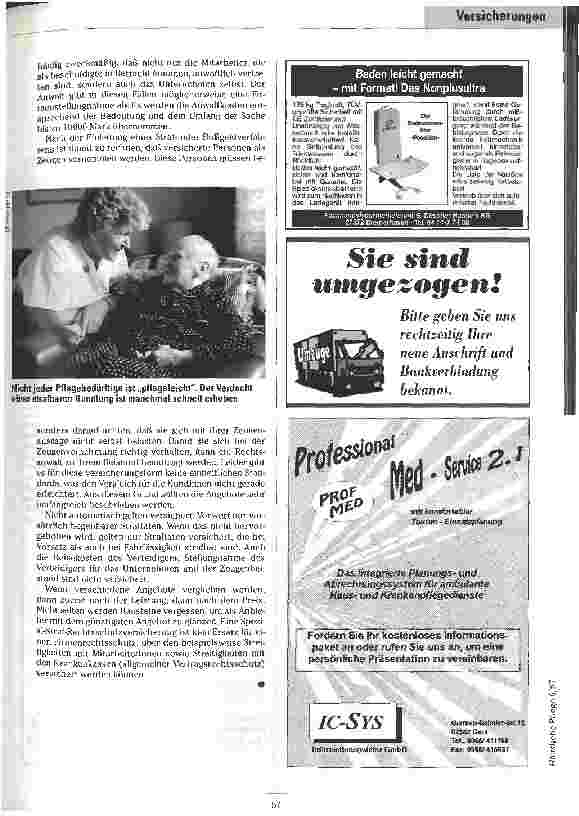 Vorschauseite 5: Sicher ist sicher Notwendige Versicherungen für Pflegedienste und Tips für die Auswahl des richtigen Anbieters