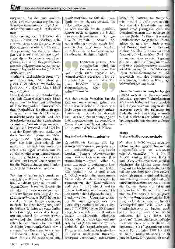 Vorschauseite 3: Neue wirtschaftliche Rahmenbedingungen für Krankenhäuser
