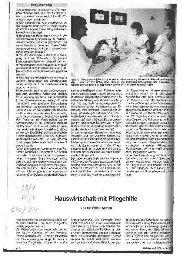 Vorschauseite 2: Die Personalsituation in der Krankenwohnung