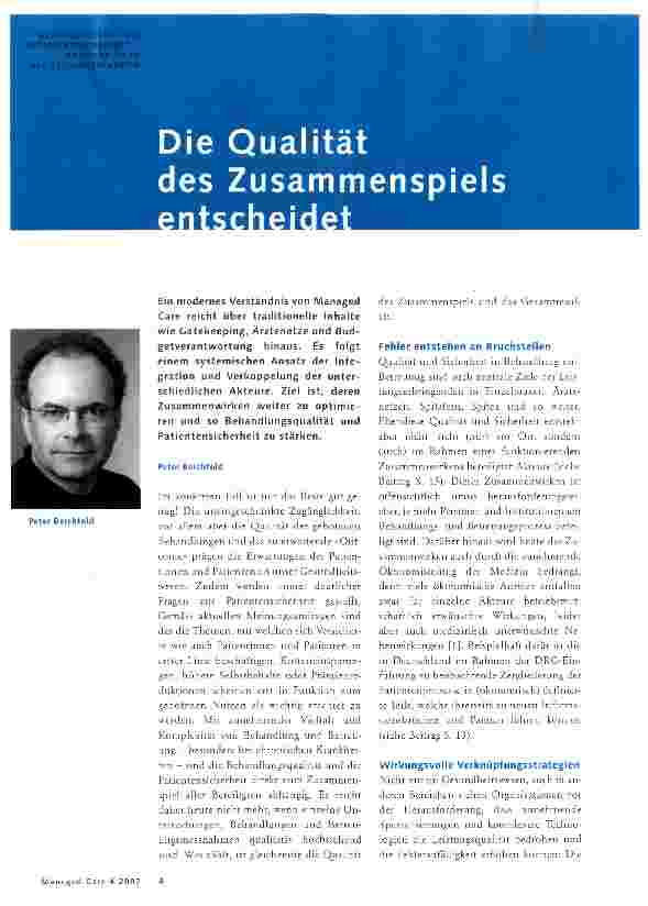 Vorschauseite 1: Die Qualität des Zusammenspiels entscheidet
