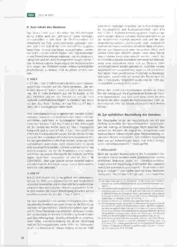 Vorschauseite 2: Die Regelung von Ansprüchen aus-ländischer Personen in der Grundsicherung für Arbeitsuchende und in der Sozialhilfe