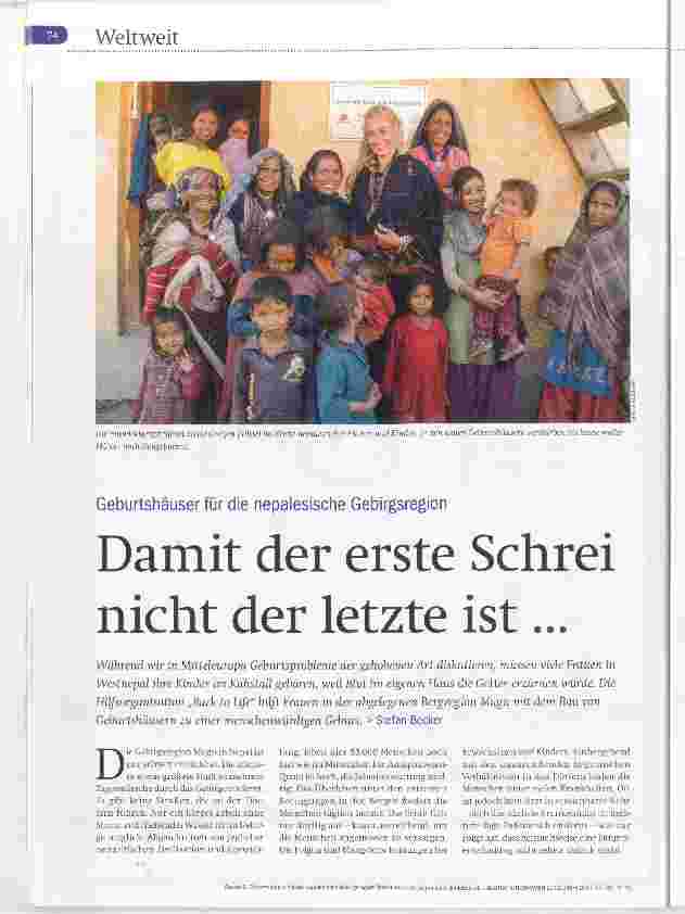 Vorschauseite 1: Damit der erste Schrei nicht der letzte ist...